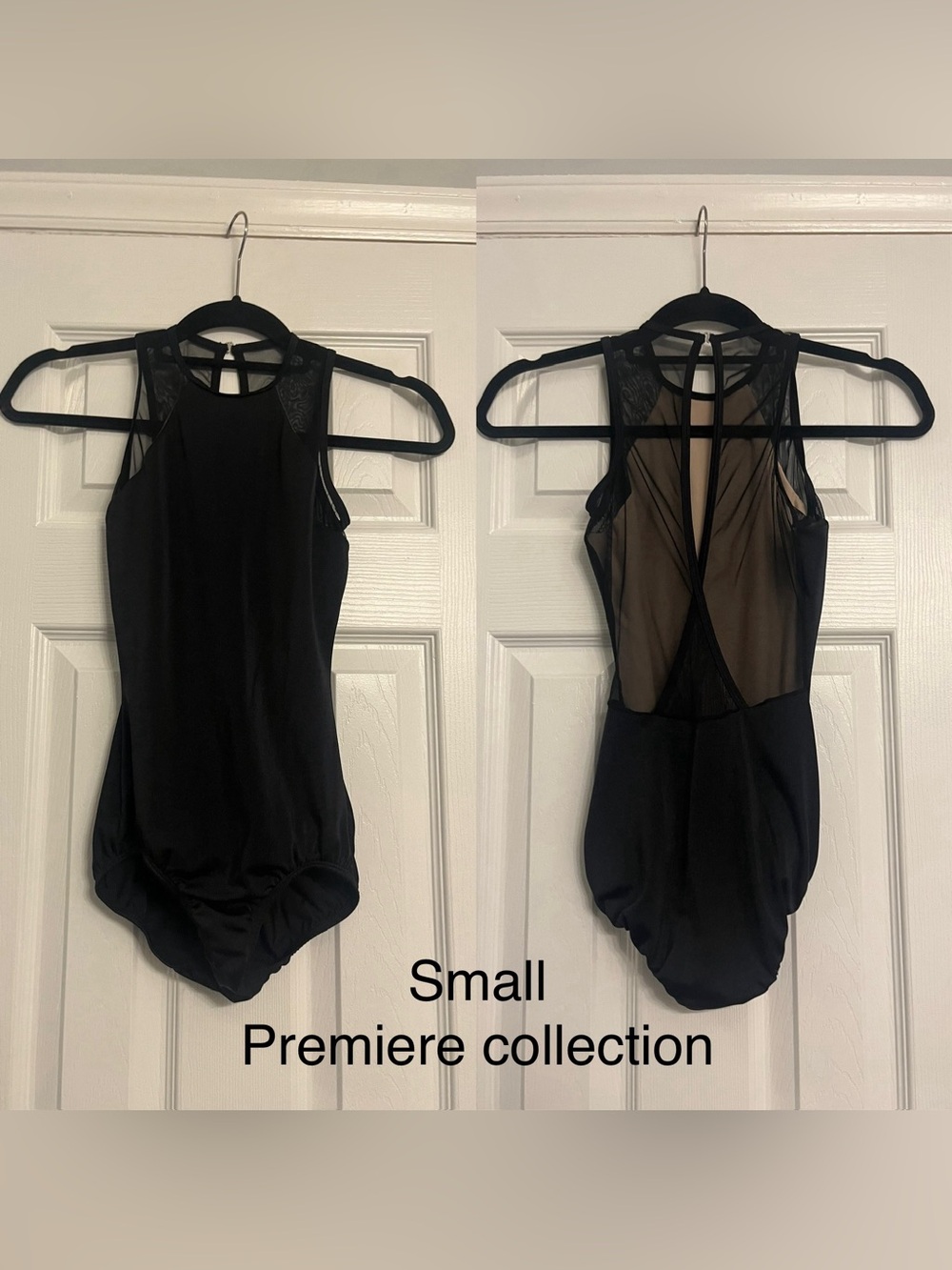 Black Mesh-Back Women's leotard
